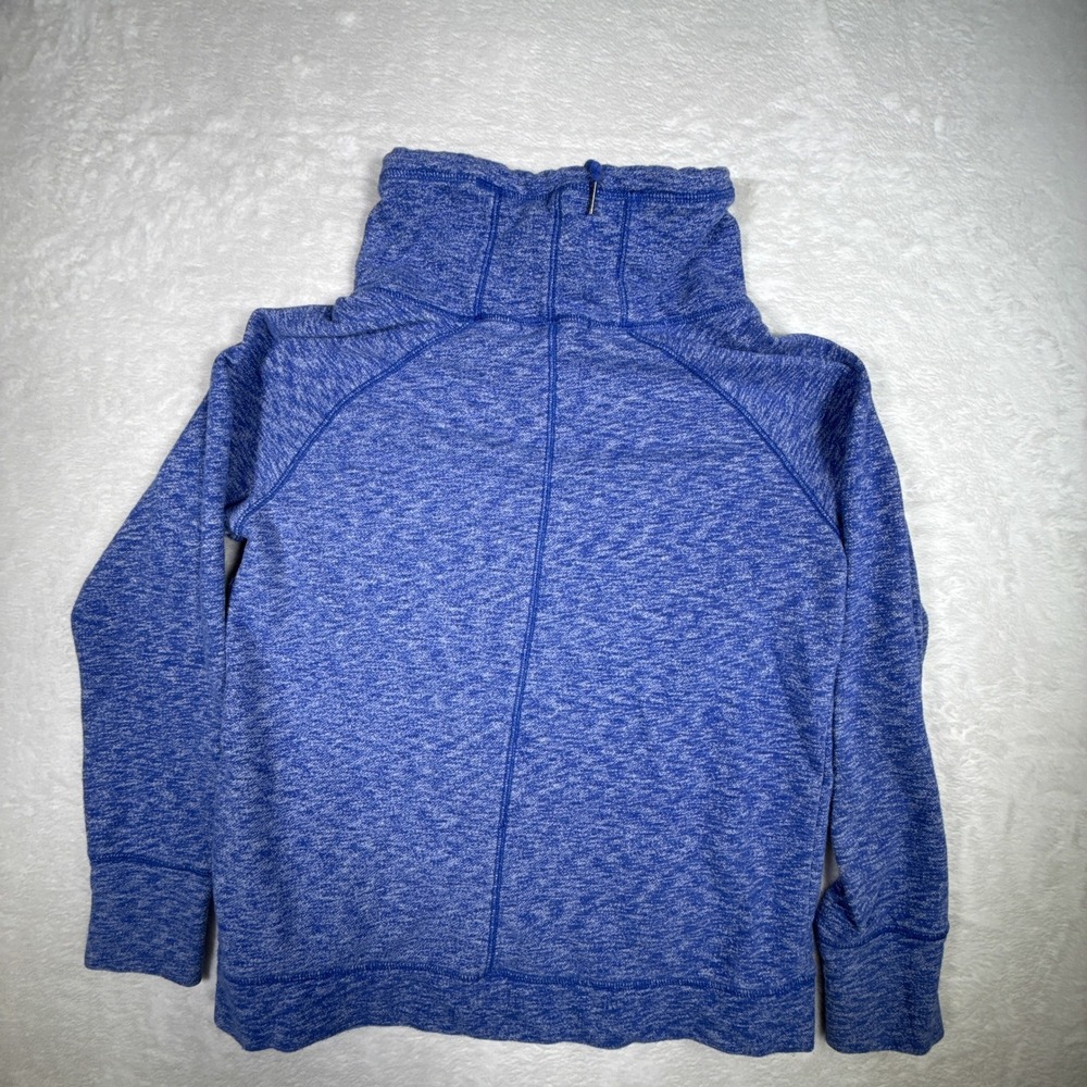 Gap Heathered Blue Cowl Neck Pullover Sweatshirt Hoodie Women's Medium - Picture 2 of 6